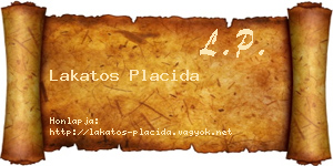 Lakatos Placida névjegykártya